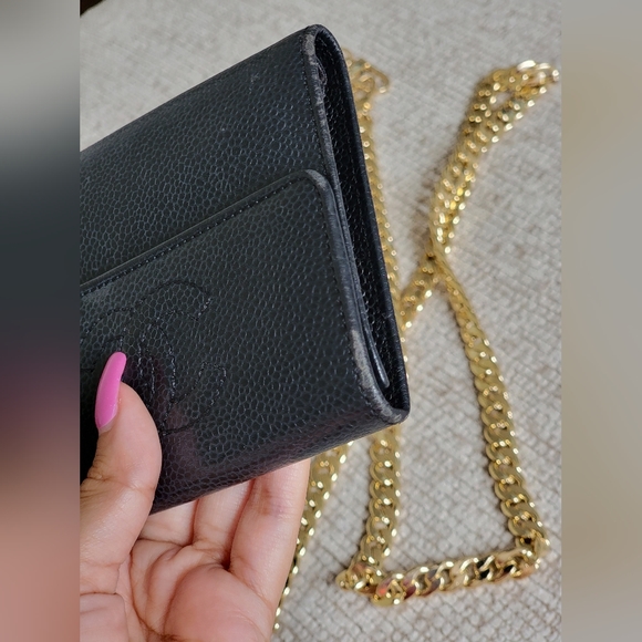 Chanel Black Caviar Leather Wallet on Chain - Picture 8 of 16